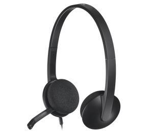 Logitech H340 USB Headset with Noise Cancelling Mic - Black. Digital USB-A audio with noise-cancelling mic. Plug-and-pla - TAR - 981-000475-TAR