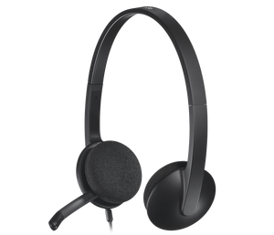 Logitech H340 USB Headset with Noise Cancelling Mic - Black. Digital USB-A audio with noise-cancelling mic. Plug-and-pla - TAR - 981-000475-TAR
