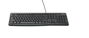 Logitech K120 Wired Keyboard with Quite Typing and Spill Resistant - Black. Full-size keyboard with quiet, low-profile k - TAR - 920-002508-TAR