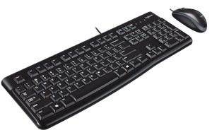 Logitech MK120 Wired Desktop Combo - Black. Keyboard and mouse combo with USB plug-and-play. Spill-resistant keyboard wi - TAR - 920-002562-TAR
