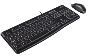 Logitech MK120 Wired Desktop Combo - Black. Keyboard and mouse combo with USB plug-and-play. Spill-resistant keyboard wi - TAR - 920-002562-TAR