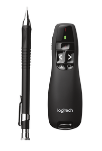 Logitech R400 Red Laser Presentation Remote with Wireless Mini Receiver. Red laser pointer and intuitive slide navigatio - TAR - 910-001356-TAR