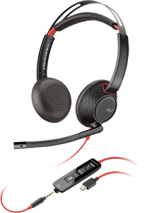 Poly Blackwire 5220 M 3.5mm USB-A+C Headset - TAR - 8X231AA-TAR