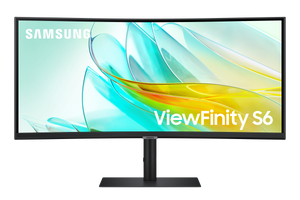 Samsung ViewFinity S65UC Curved 34" Display VA Response: 5ms AR: 21:9 Resolution: 3440 x 1440 (UWQHD) RR: 100Hz HDMI, DP - TAR - LS34C652UAUXEN-TAR