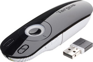 Targus Wireless Presenter With Laser Pointer, lear & intuitive layout, 2.4 GHz wireless technology operates up to 15 met - TAR - AMP13EU-TAR