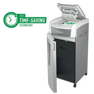 Leitz IQ Autofeed Office 300 Automatic Cross Cut Paper Shredder P4 60L - White Leitz IQ Autofeed Office 300 Automatic Cross Cut Paper Shredder P4 60L - White