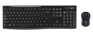 Logitech MK270 Wireless Keyboard and Mouse Combo - Black. Durable keyboard, compact mouse, 2.4GHz wireless, long battery - TAR - 920-004509-TAR