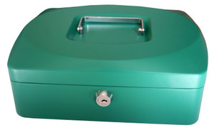 CROXLEY Cash Box - 12 Inch (Green)-CAS1206