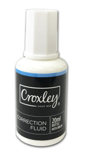 CROXLEY Correction Fluid - 20ml (Box of 12)-COR8020 CROXLEY Correction Fluid - 20ml (Box of 12)-COR8020