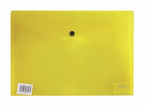 CROXLEY Envelope with Button - A4 (Yellow) (Pack of 12)-DOC20108N
