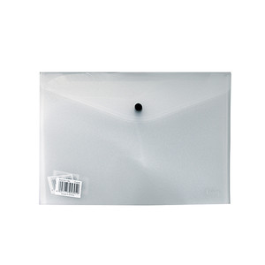 CROXLEY Envelope with Button - A4 (Clear) (Pack of 12)-DOC20114N