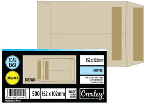 CROXLEY JD7SE  Plain Wage Pocket - Latex Seal Easi No.7 - 152x110 (Box of 500)-ENP7SE