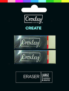 CROXLEY CREATE Eraser - 6.2 x 2 x 1 cm (Blister of 2)-ERA80CC