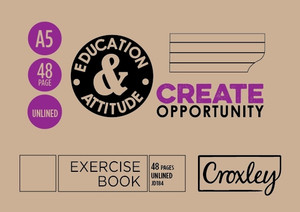 CROXLEY Exercise Book A5 48Pg Unruled (Pack Of 25)-EXE184UN