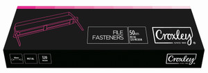 CROXLEY 320mic File Fasteners box 50's-FAS4150
