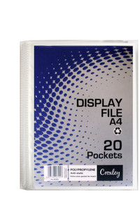 CROXLEY Display File - A4 - 20 Pocket - Hard Case Cover-FIL5020