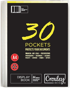CROXLEY Display File - A4 - 30 Pocket - Hard Case Cover-FIL5030