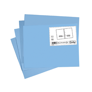 CROXLEY M220F Blue Manilla Folders Pack of 100-FOL220F04