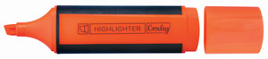 CROXLEY CREATE Orange Highlighter Carded Each-MAR1303 CROXLEY CREATE Orange Highlighter Carded Each-MAR1303