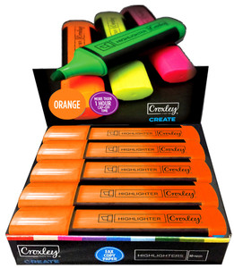 CROXLEY CREATE Orange Highlighters Box of 10-MAR1343 CROXLEY CREATE Orange Highlighters Box of 10-MAR1343