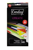 CROXLEY CREATE Triangular Pencil Crayons (Wallet of 12 Assorted Colours)-PCL690