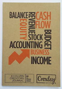 CROXLEY JD165 72 Page - 8 Cash Column Creditors Journal Pack of 10-BKK165CCR