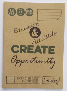 CROXLEY JD173 A5 72 Page Irish & Margin Pack of 20-EXE173IM