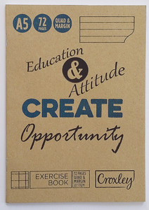 CROXLEY JD173 A5 72 Page Quad & Margin Pack of 20-EXE173QM