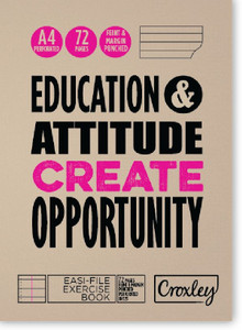 CROXLEY JD325 A4 72 Page Feint & Margin Punched & Perforated Pack of 10-EXE325FM