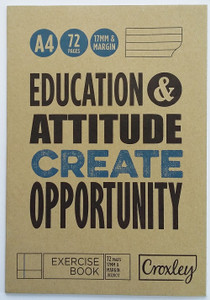 CROXLEY JD328 A4 72 Page 17mm Ruled & Margin Pack of 10-EXE328C17