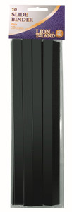 LION BRAND Slide Binder - 15mm (Black) (Pack of 10)-BIN3502
