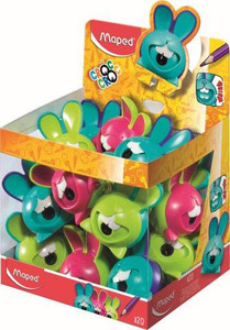 MAPED Sharpener 1 Hole Croc Croc Bunny Canister - Display (Each) MAPED Sharpener 1 Hole Croc Croc Bunny Canister - Display (Each)