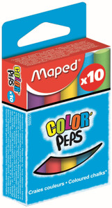 MAPED Color'Peps Chalk - Coloured 10's-593501 MAPED Color'Peps Chalk - Coloured 10's-593501