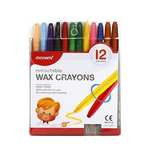 MONAMI Retractable Crayon 12's-CRA7199