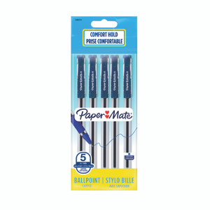 PAPER MATE Brite Cap BP 0.7mm  Blue 5s