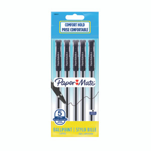 PAPER MATE Brite Cap BP 0.7mm  Black 5s PAPER MATE Brite Cap BP 0.7mm  Black 5s