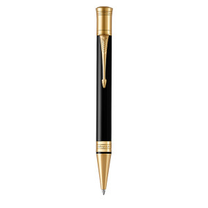PARKER Duofold Ballpoint Pen - Lacquer Black Gold Trim-NS1931386