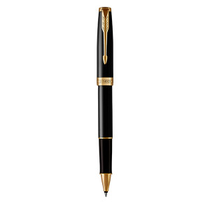 PARKER Sonnet Rollerball Pen - Lacquer Black Gold Trim-NS1931496