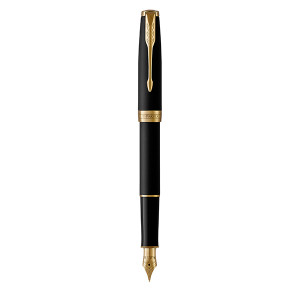 PARKER Sonnet Fountain Pen - Matte Black Gold Trim-NS1931517