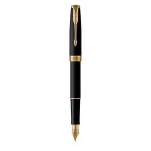 PARKER Sonnet Fountain Pen - Matte Black Gold Trim-NS1931517