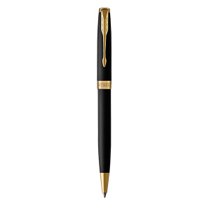 PARKER Sonnet Ballpoint Pen - Matte Black Gold Trim-NS1931519