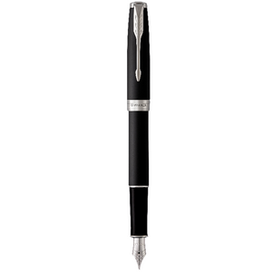 PARKER Sonnet Fountain Pen - Matte Black Chrome Trim-NS1931522