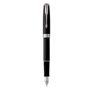 PARKER Sonnet Fountain Pen - Matte Black Chrome Trim-NS1931522