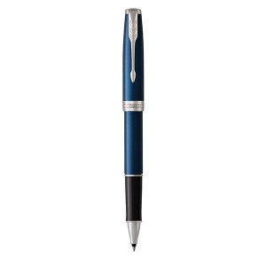 PARKER Sonnet Rollerball Pen - Blue Chrome Trim-NS1931535