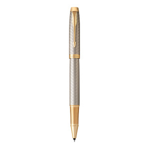 PARKER IM Premium Rollerball Pen - Warm Silver Gold Trim-NS1931686
