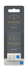 PARKER Fountain Pen Ink Cartridge Carded 5s - Blue-NS1950403