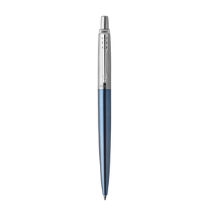PARKER Jotter Ballpoint Pen - Waterloo Blue Chrome Trim-NS1953191