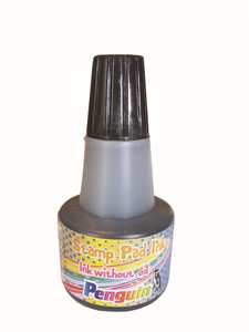 PENGUIN Stamp Pad Ink - 30ml (Black) (Pack of 20)-INK5302X PENGUIN Stamp Pad Ink - 30ml (Black) (Pack of 20)-INK5302X