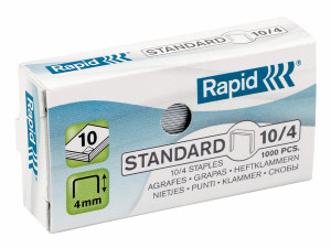 RAPID Staples Standard 10/4Mm (Box of 1000) RAPID Staples Standard 10/4Mm (Box of 1000)