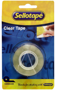 SELLOTAPE Clear Refill 18mmx33m Carded-TPV8350